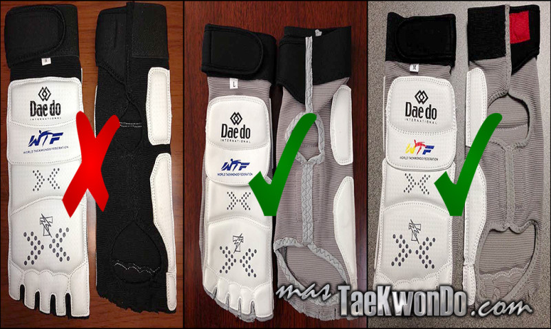 Los protectores de pie de la marca Daedo que todos tenían hasta hoy, excepto los de Londres 2012, no servirán a partir del 1 de marzo de 2014, y para el Mundial Juvenil y Selectivo Olímpico de China Taipéi, deberán comprarse los nuevos.