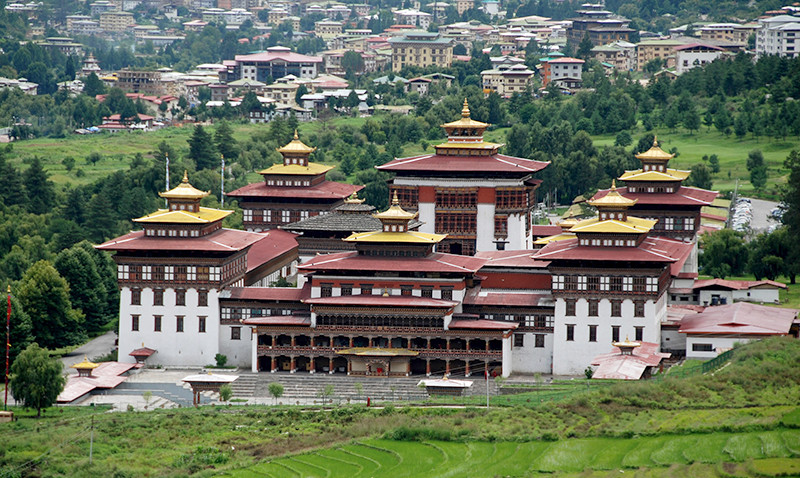 El monasterio budista Tashichoedzong